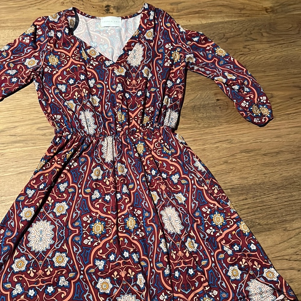 Knit three quarter sleeve dress. Like new.